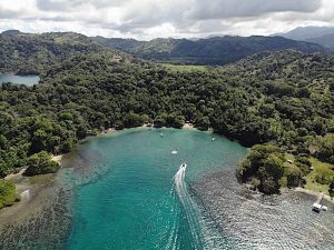 Vista panorámica de Venas Azules en Panamá